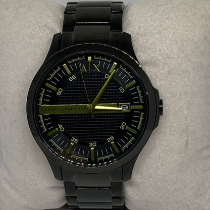 Armani Exchange Hampton AX2407 Men's Watch – Sleek Black Dial with Black Stainless Steel Bracelet