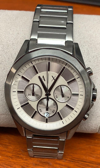Armani Exchange Drexler AX2603 Men's Chronograph Watch – Grey Dial with Stainless Steel Bracelet