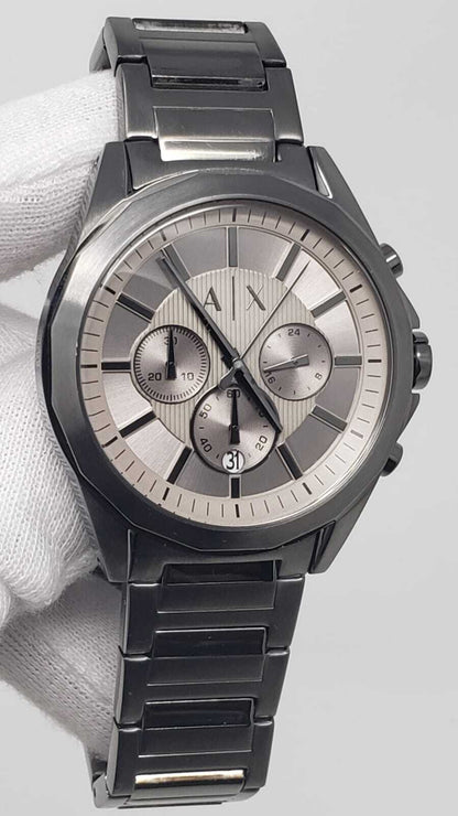 Armani Exchange Drexler AX2603 Men's Chronograph Watch – Grey Dial with Stainless Steel Bracelet