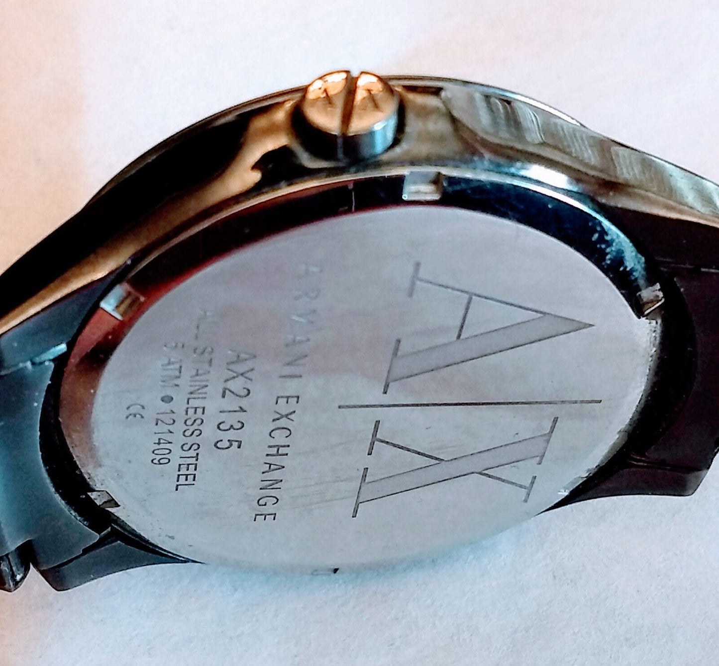 Armani Exchange Hampton AX2135 Men's Chronograph Watch – Grey Dial with Coordinated Grey Stainless Steel Strap