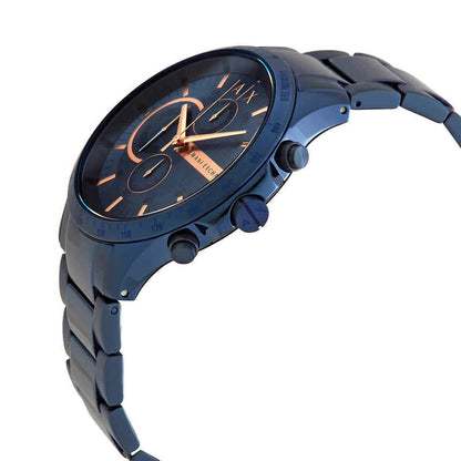 Armani Exchange Hampton AX2430 Men's Chronograph Watch – Blue Dial with Blue Stainless Steel Strap