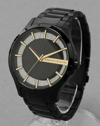Armani Exchange Hampton Series AX2192 Men's Chronograph – Black Dial with Matching Black Stainless Steel Bracelet