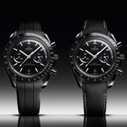 OMEGA Speedmaster Dark Side of the Moon Black Ceramic 44.25mm - Black on Rubber Strap