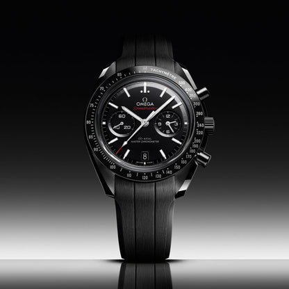 OMEGA Speedmaster Dark Side of the Moon Black Ceramic 44.25mm - Black on Rubber Strap